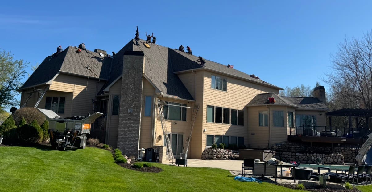 Roof replacement by Pierce Roofing in Green Bay Wisconsin